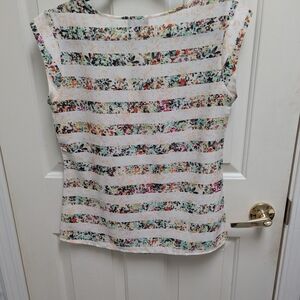 The Limited Multicolor Floral Stripe Blouse